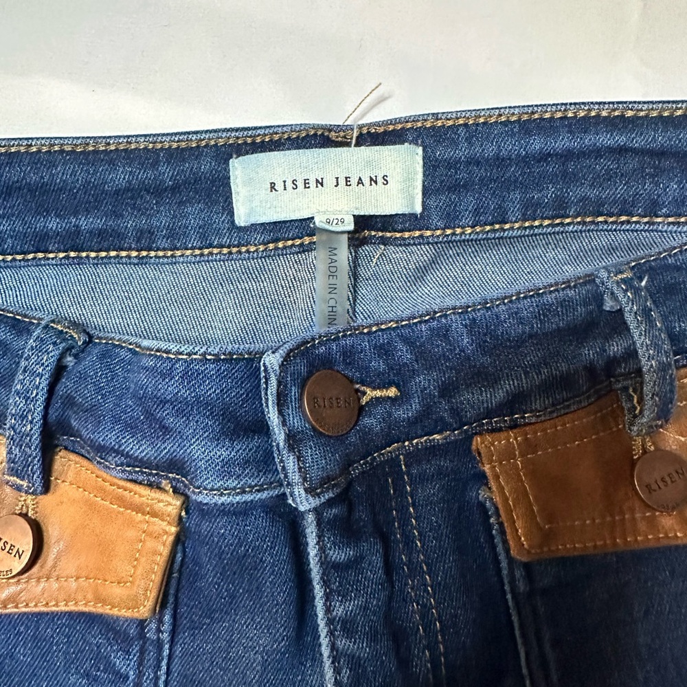 RISEN High-Rise Wide-Leg Women's Jeans - Dark Blue - Picture 10 of 10